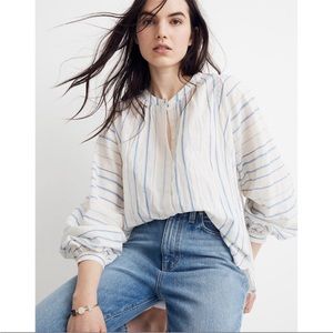 Madewell Striped Peasant Top